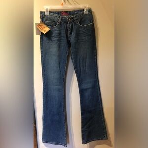 blue cult Women's Dark Blue Slim Low rise Jeans, Y2k